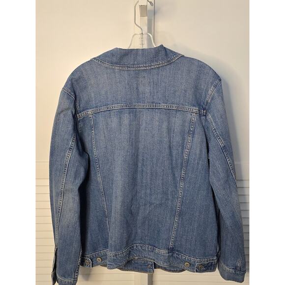 Vintage Y2K Levi’s Trucker Jacket XXL Light Wash Distressed Denim 90s 2000s 2X - Picture 10 of 11